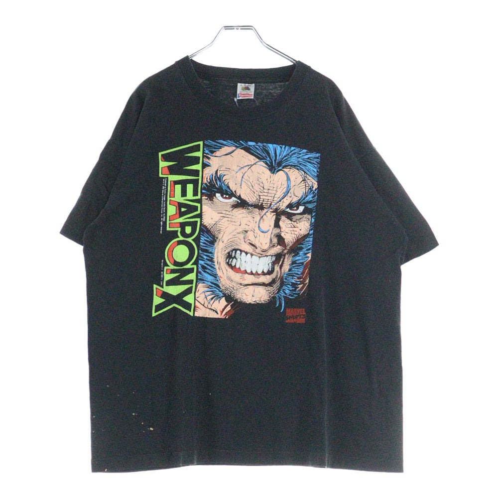 VINTAGE(ヴィンテージ) 90s VINTAGE Jim Lee Weapon × Wolverine Marvel Comics ウルヴァリン マーベル プリント半袖Tシャツ ブラック