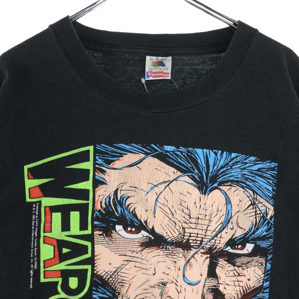 VINTAGE(ヴィンテージ) 90s VINTAGE Jim Lee Weapon × Wolverine Marvel Comics ウルヴァリン マーベル プリント半袖Tシャツ ブラック