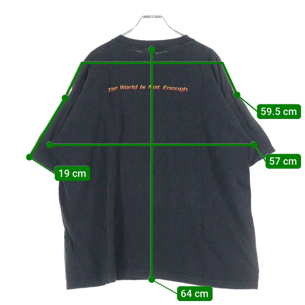 VINTAGE(ヴィンテージ) 90s VINTAGE James Bond 007 The World Is Not Enough ジェームズボンド ムービープリント半袖Tシャツ ブラック