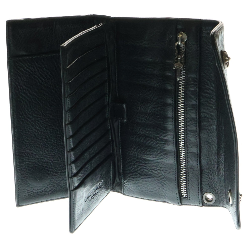 CHROME HEARTS(クロムハーツ) WAVE ウェーブ レザーウォレット 財布 ブラック BCA374