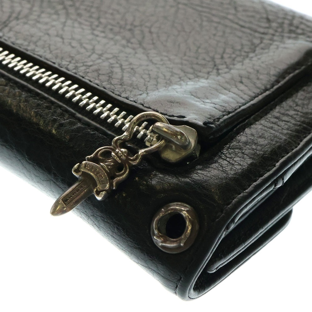 CHROME HEARTS(クロムハーツ) WAVE ウェーブ レザーウォレット 財布 ブラック BCA374
