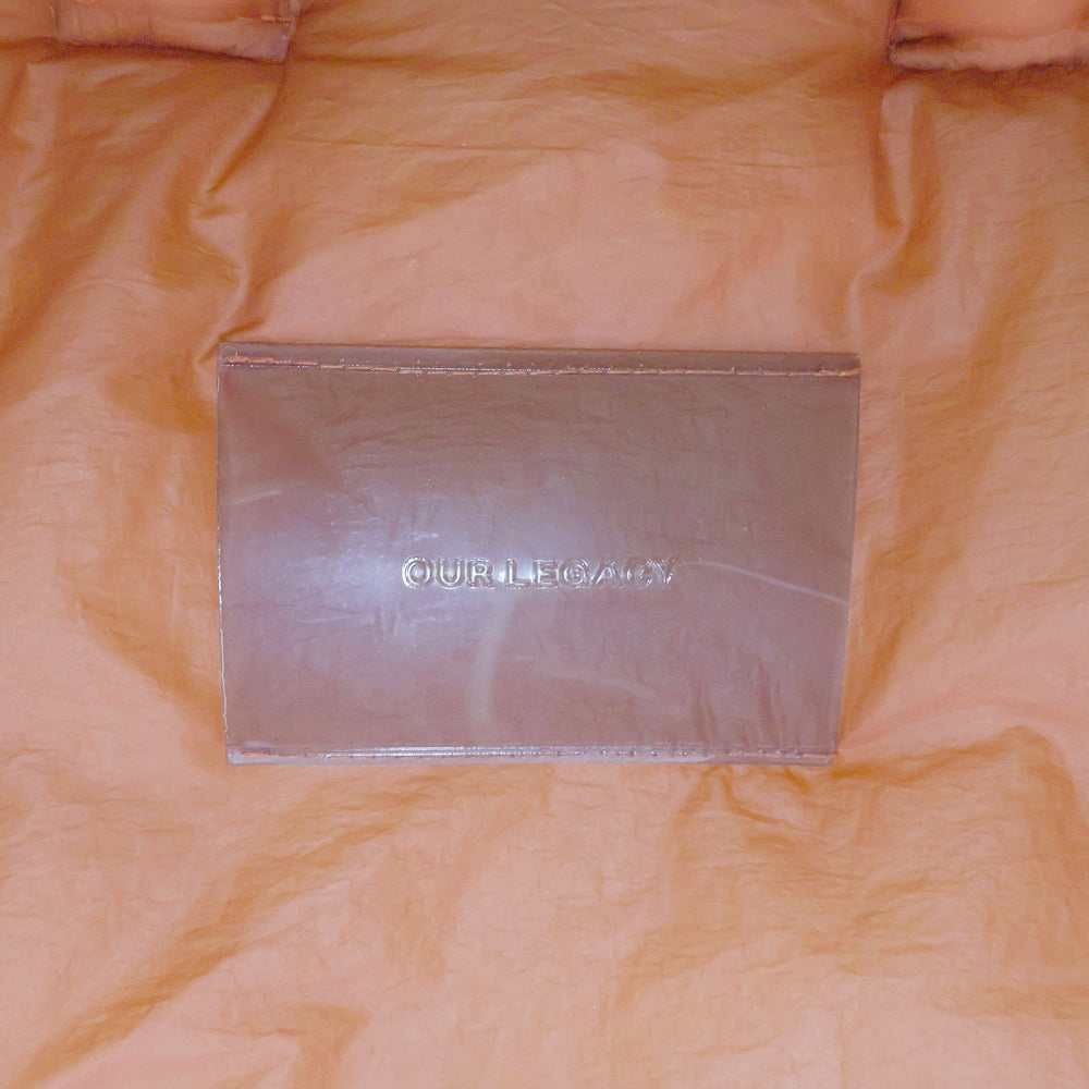 OUR LEGACY(アワーレガシー) BIG PILLOW TOTE Eld Rubberized Nylon A2238BE ビック ピロートート ナイロントートバック オレンジ