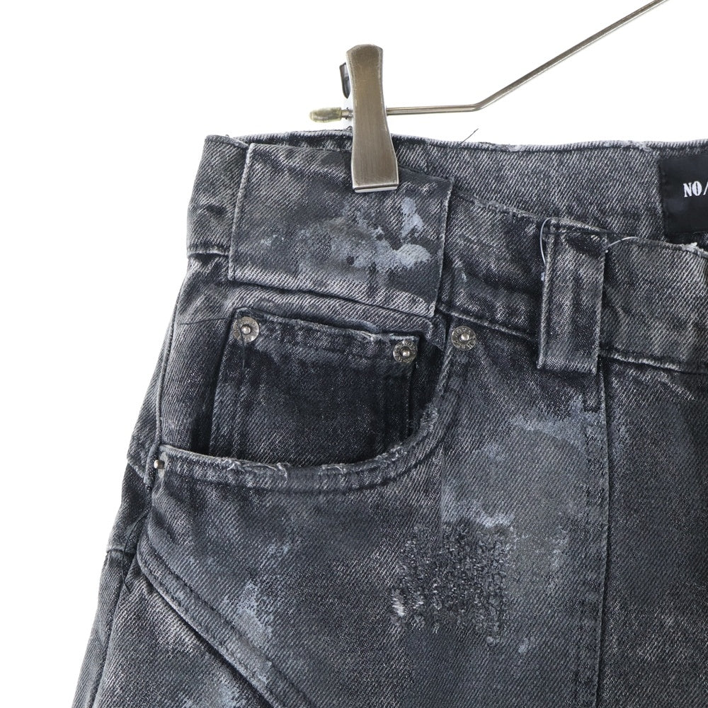 NO/FAITH STUDIOS(ノーフェイスストゥディオス) BLACK ARTISANAL DUNE DENIM ダメージ コーティング デニム パンツ ブラック