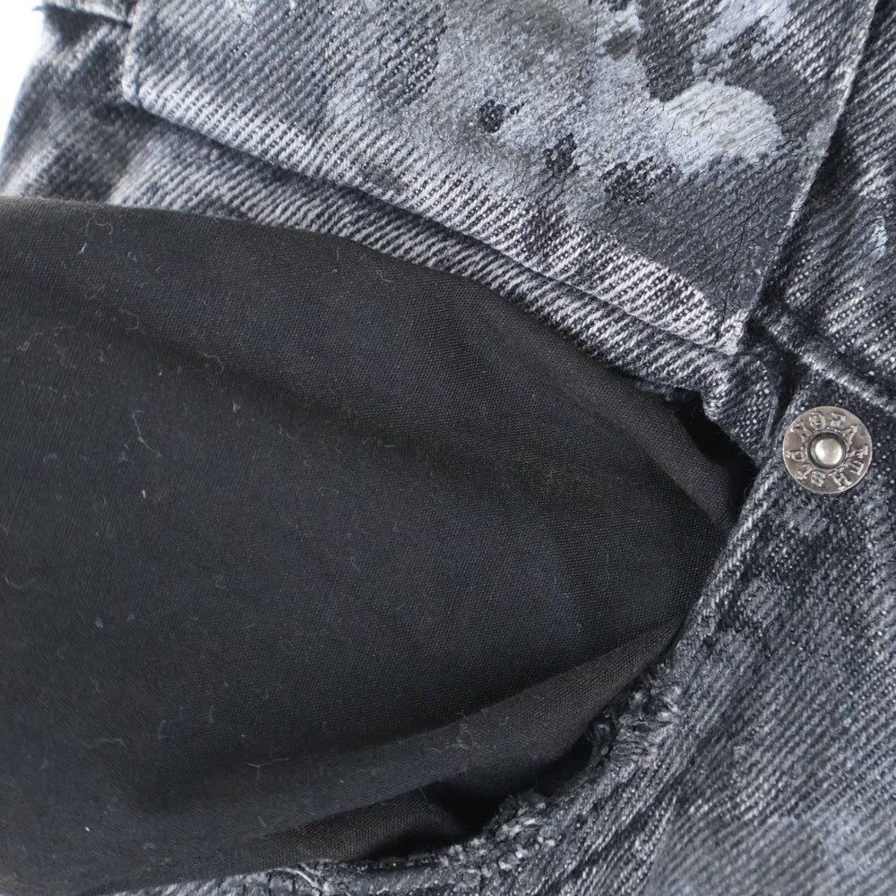 NO/FAITH STUDIOS(ノーフェイスストゥディオス) BLACK ARTISANAL DUNE DENIM ダメージ コーティング デニム パンツ ブラック