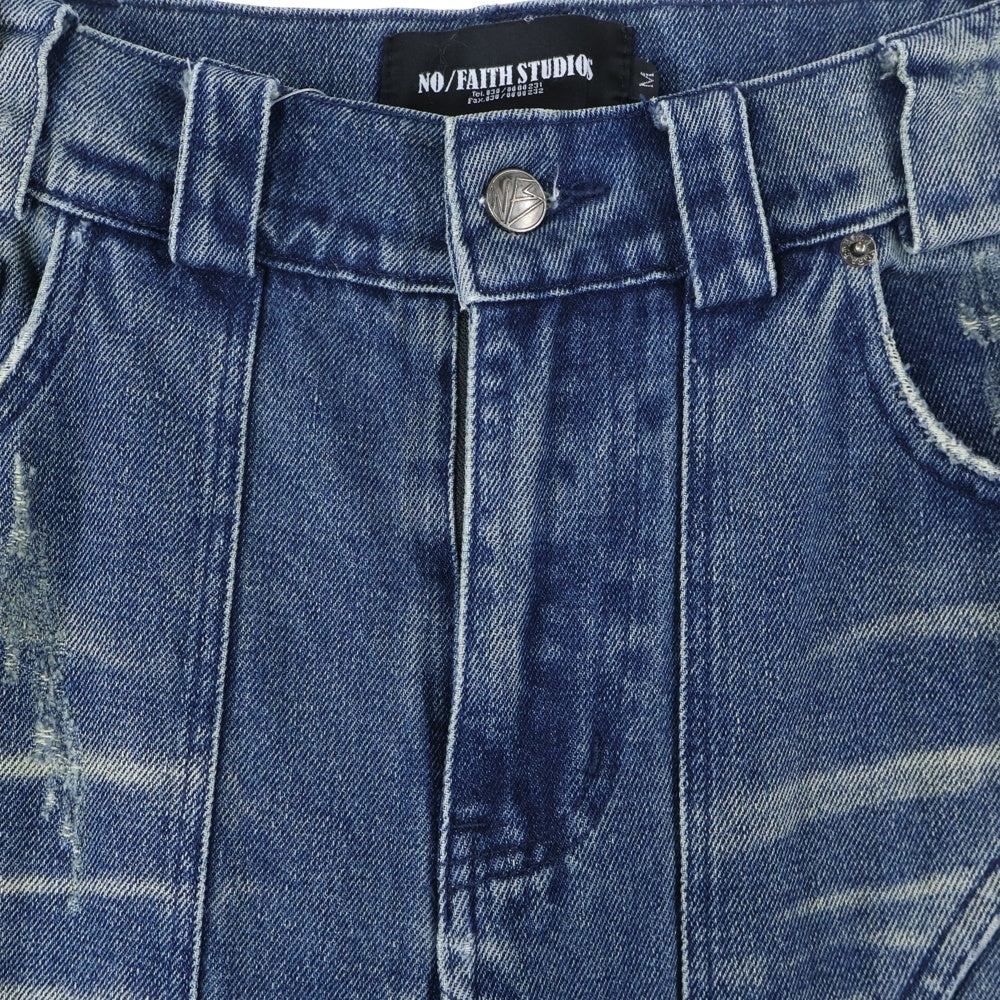NO/FAITH STUDIOS(ノーフェイスストゥディオス) LAKE USED DUNE DENIM ダメージ加工デニム パンツ インディゴ