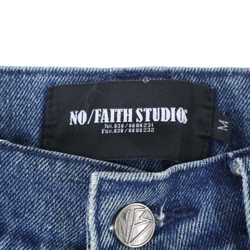 NO/FAITH STUDIOS(ノーフェイスストゥディオス) LAKE USED DUNE DENIM ダメージ加工デニム パンツ インディゴ