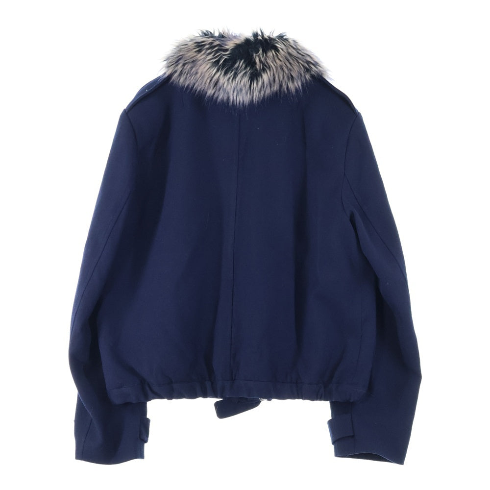 DRIES VAN NOTEN(ドリスヴァンノッテン) 24AW VERONA BIS FUR JACKET ヴェローナビス ファージャケット ウール ネイビー