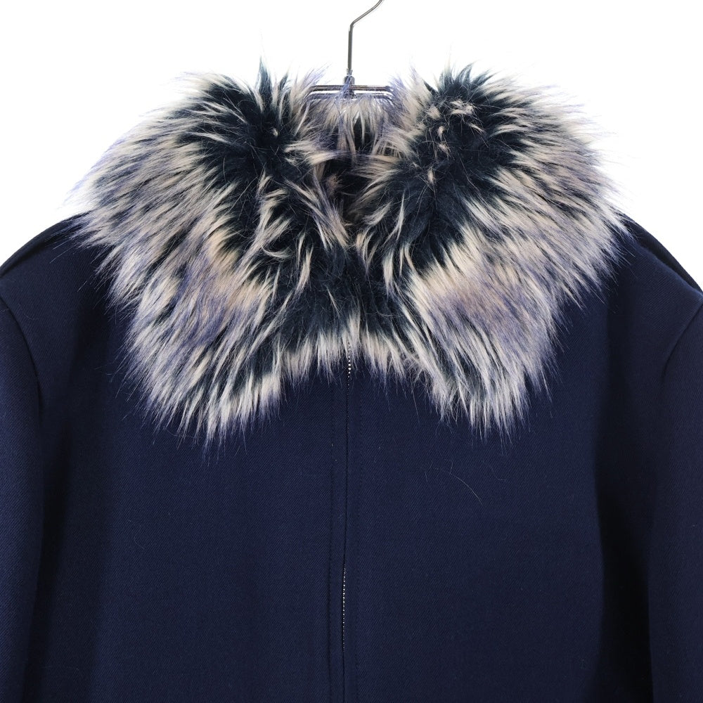 DRIES VAN NOTEN(ドリスヴァンノッテン) 24AW VERONA BIS FUR JACKET ヴェローナビス ファージャケット ウール ネイビー