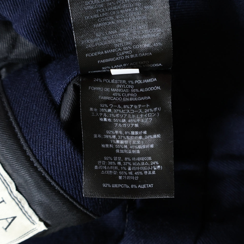 DRIES VAN NOTEN(ドリスヴァンノッテン) 24AW VERONA BIS FUR JACKET ヴェローナビス ファージャケット ウール ネイビー