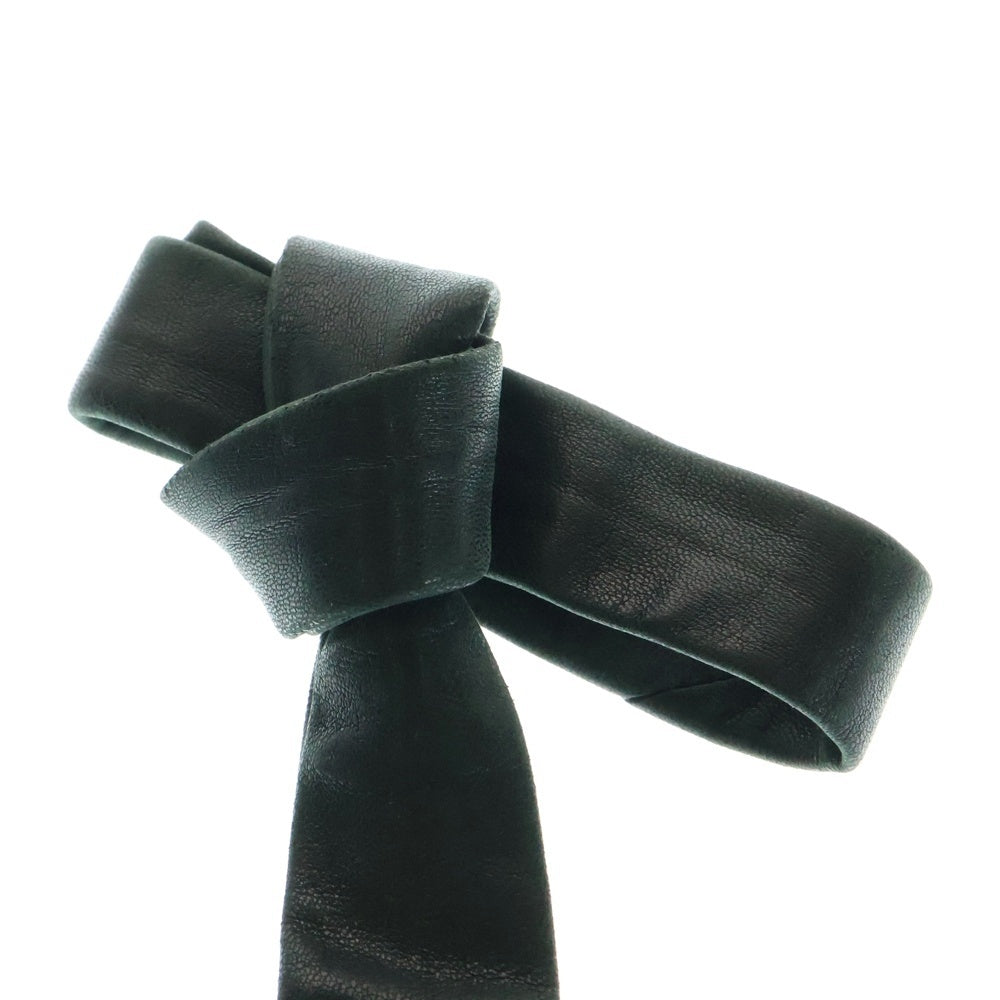 CHROME HEARTS(クロムハーツ) TIE NEK SKNNY LTHR CHプラスモチーフ レザーネクタイ ブラック