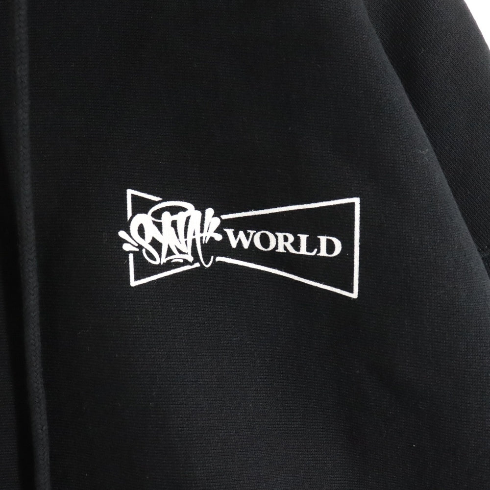 VERDY(ベルディ) ×CENTRAL CEE SYNA WORLD Wasted Youth Zip-up Hoodie セントラルシー シナワールド ジップアップ パーカー スウェット ブラック