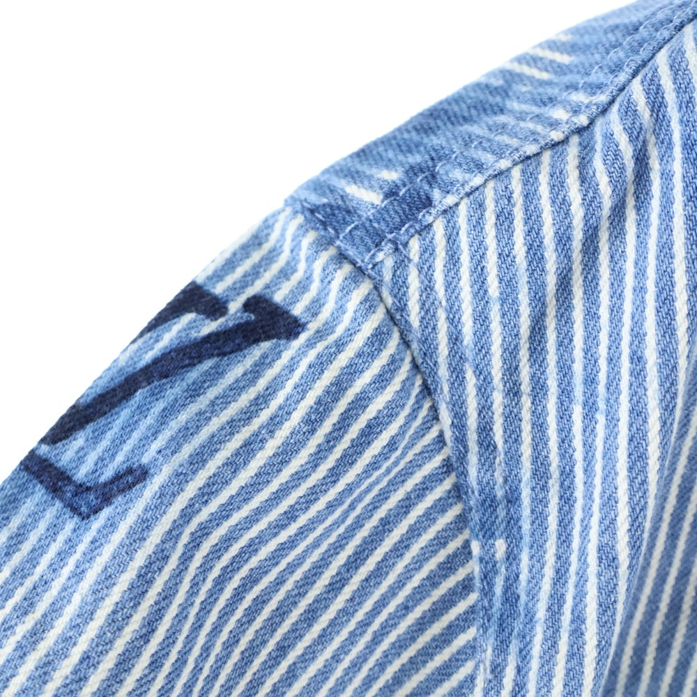 LOUIS VUITTON(ルイヴィトン) 21SS ストライプモノグラムワーク デニムジャケット RM211V BX7 HLS05W インディゴ