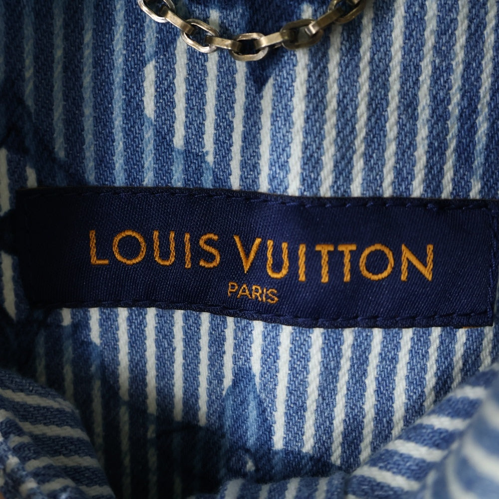 LOUIS VUITTON(ルイヴィトン) 21SS ストライプモノグラムワーク デニムジャケット RM211V BX7 HLS05W インディゴ
