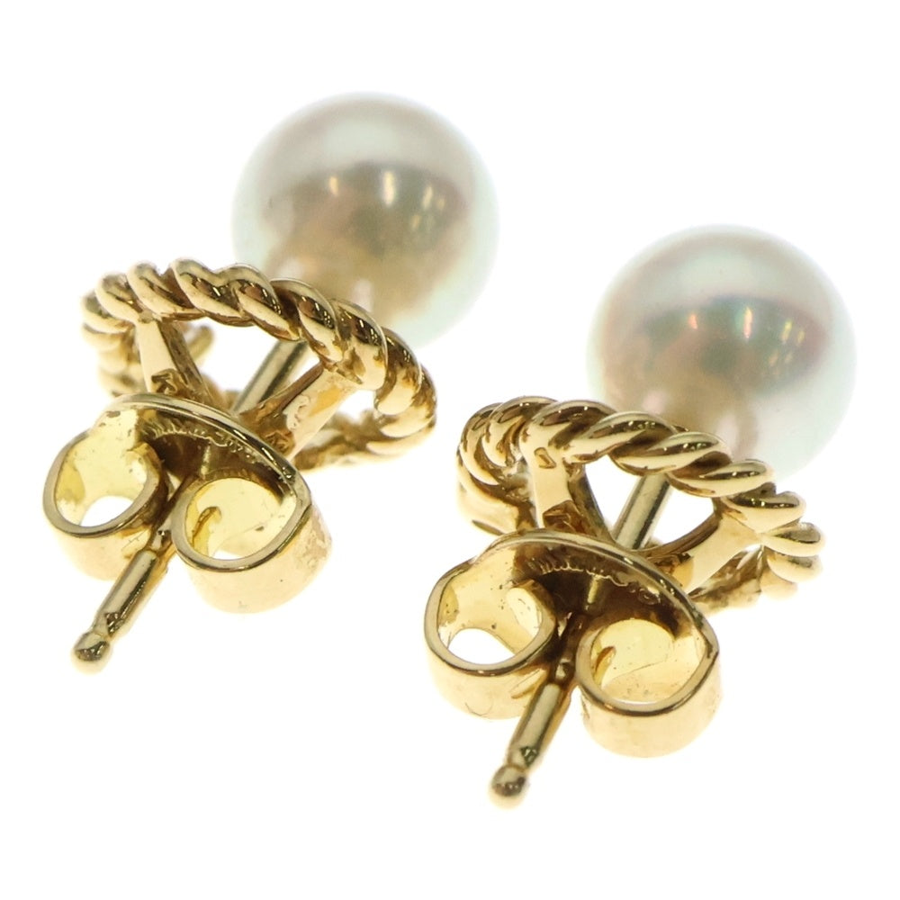 MIKIMOTO(ミキモト) K18 アコヤパール ダイヤモンドピアス 2WAY