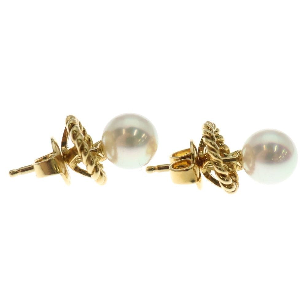 MIKIMOTO(ミキモト) K18 アコヤパール ダイヤモンドピアス 2WAY