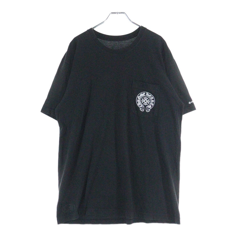 CHROME HEARTS(クロムハーツ) Horseshoe Tee ホースシューロゴ クルーネック半袖Tシャツカットソー ブラック