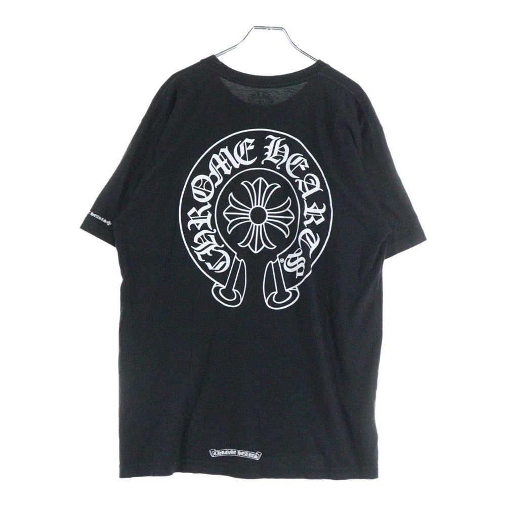 CHROME HEARTS(クロムハーツ) Horseshoe Tee ホースシューロゴ クルーネック半袖Tシャツカットソー ブラック