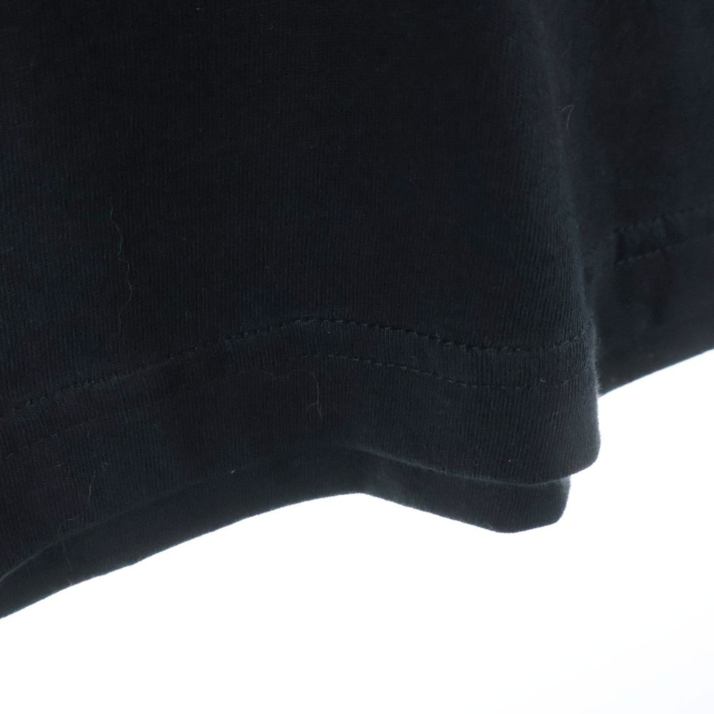 CHROME HEARTS(クロムハーツ) Neck Logo L/S Tee ネックロゴプリント クルーネック長袖Tシャツカットソー ブラック/ブルー