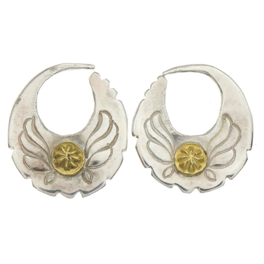 THE BINGO BROTHERS(ザ ビンゴブラザーズ) 24K 太陽モチーフ コンビピアス シルバー/ゴールド