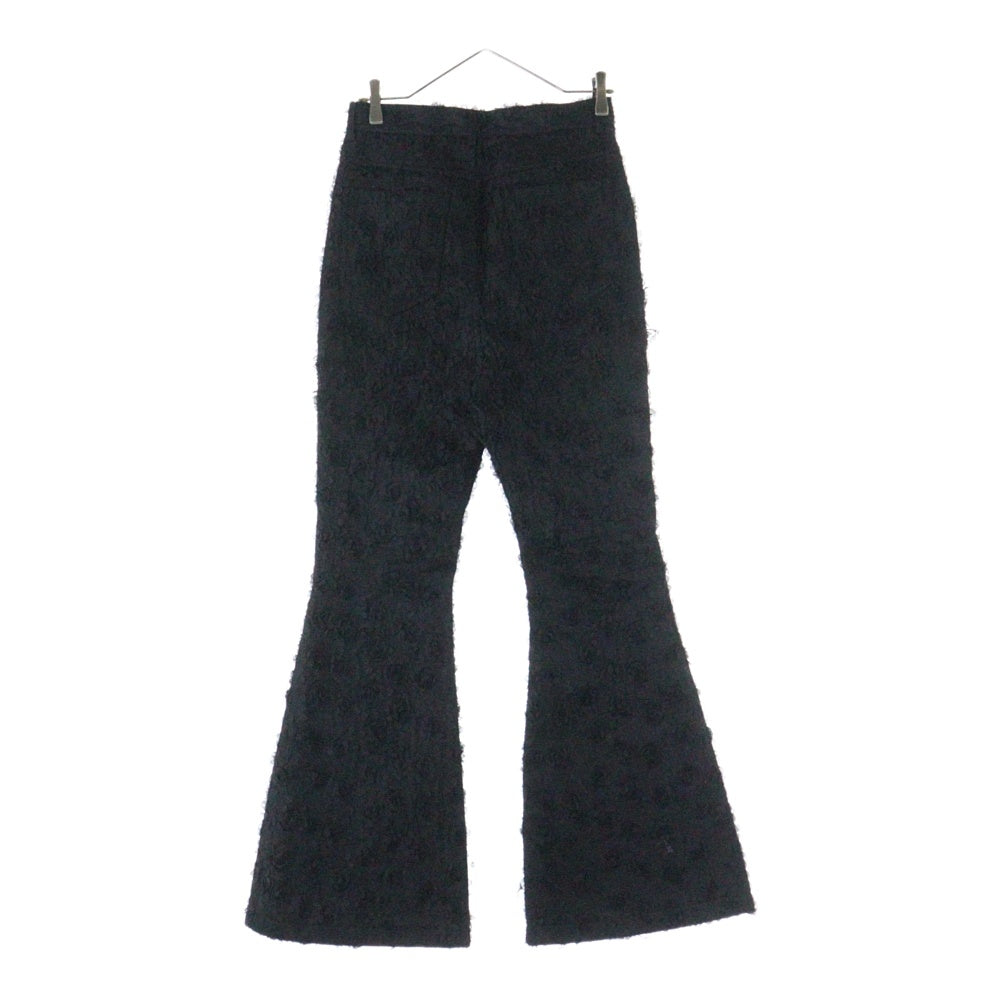NO BRAND(ノーブランド) SCD crowd Bloom pants ブルームフレアパンツ ジップフライ ブラック