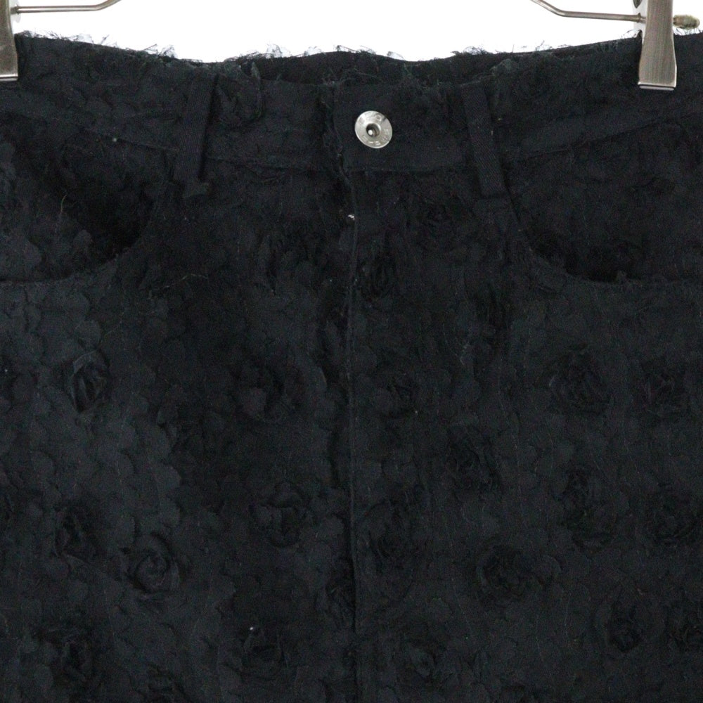 NO BRAND(ノーブランド) SCD crowd Bloom pants ブルームフレアパンツ ジップフライ ブラック