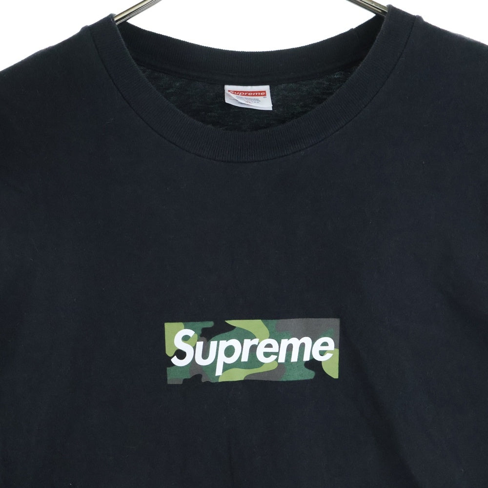 SUPREME(シュプリーム) 23AW Box Logo Tee Camo カモフラージュ 迷彩 ボックスロゴ クルーネック 半袖Tシャツ カットソー ブラック