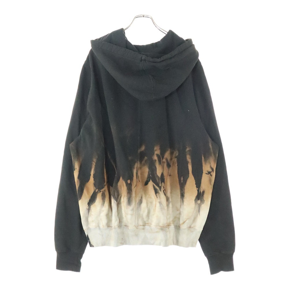 DRKSHDW(ダークシャドウ) 24AW Oversized Hoodie DU02D2282-FSUN ブリーチ加工 プルオーバーパーカー フーディー ブラック