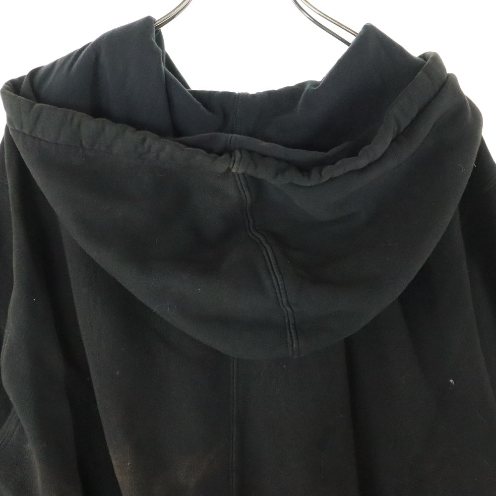 DRKSHDW(ダークシャドウ) 24AW Oversized Hoodie DU02D2282-FSUN ブリーチ加工 プルオーバーパーカー フーディー ブラック