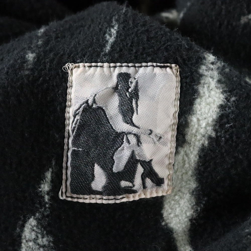 DRKSHDW(ダークシャドウ) 24AW Oversized Hoodie DU02D2282-FSUN ブリーチ加工 プルオーバーパーカー フーディー ブラック