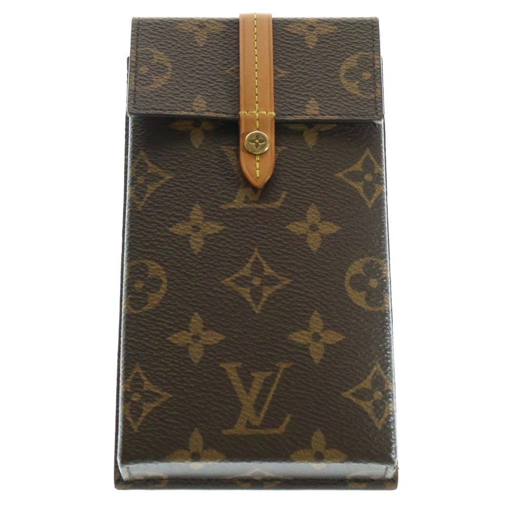 LOUIS VUITTON(ルイヴィトン) ボックス フォンケース スマホケース ポーチ モノグラム ブラウン M68523