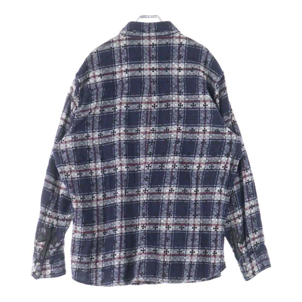 CHROME HEARTS(クロムハーツ) LOOSEENDS クロスパッチ付きクロス総柄 チェック長袖シャツ マルチ