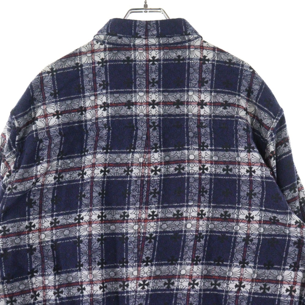 CHROME HEARTS(クロムハーツ) LOOSEENDS クロスパッチ付きクロス総柄 チェック長袖シャツ マルチ