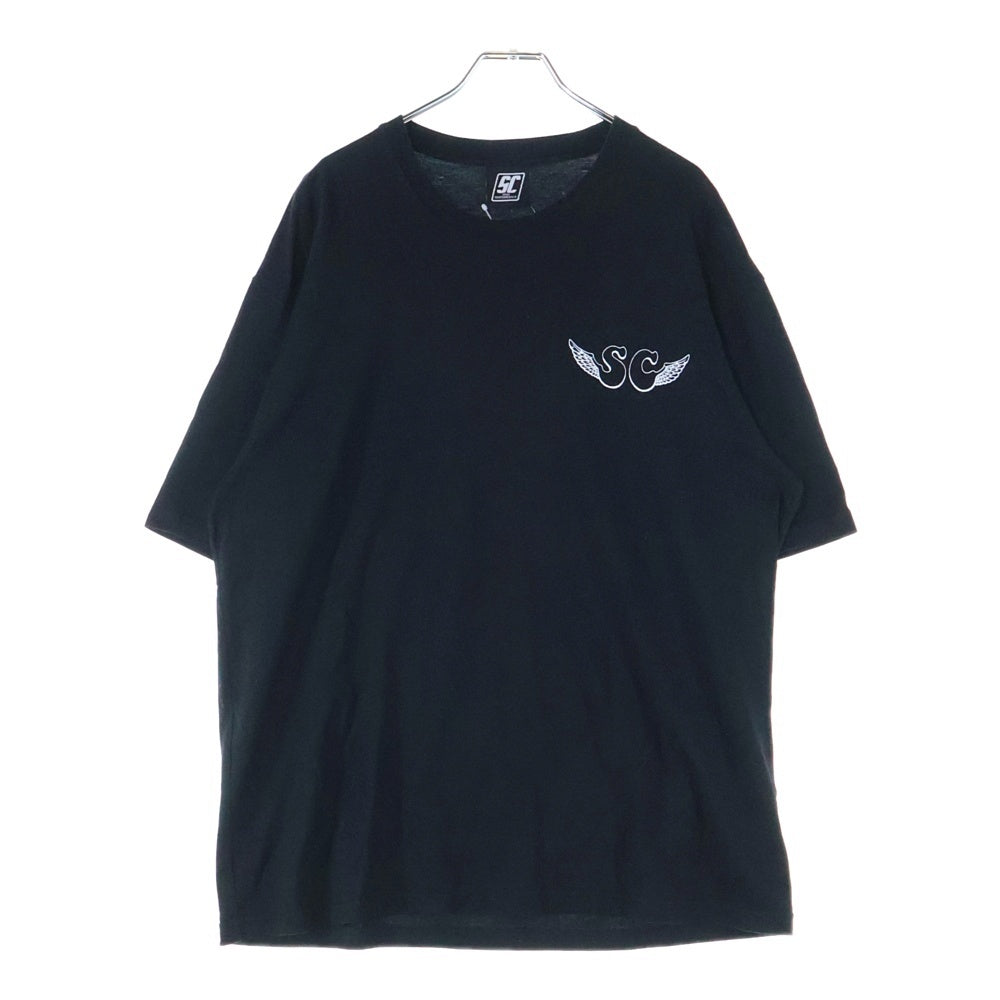SUBCULTURE(サブカルチャー) 翼付きSCロゴデザイン 半袖Tシャツ カットソー ブラック