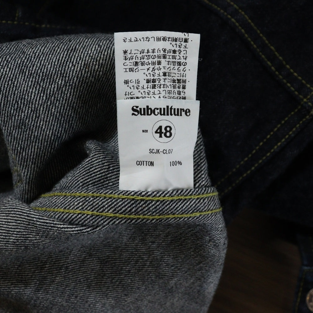 SUBCULTURE(サブカルチャー) S06XX Denim Jacket SCJK-CL07 シンチバック デニムジャケット インディゴ