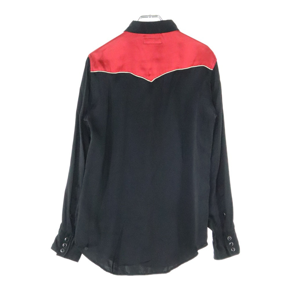 SAINT LAURENT PARIS(サンローランパリ) 16AW SLIM WESTERN SHIRT スリム ウェスタン シャツ ブラック/レッド 433701 Y933M