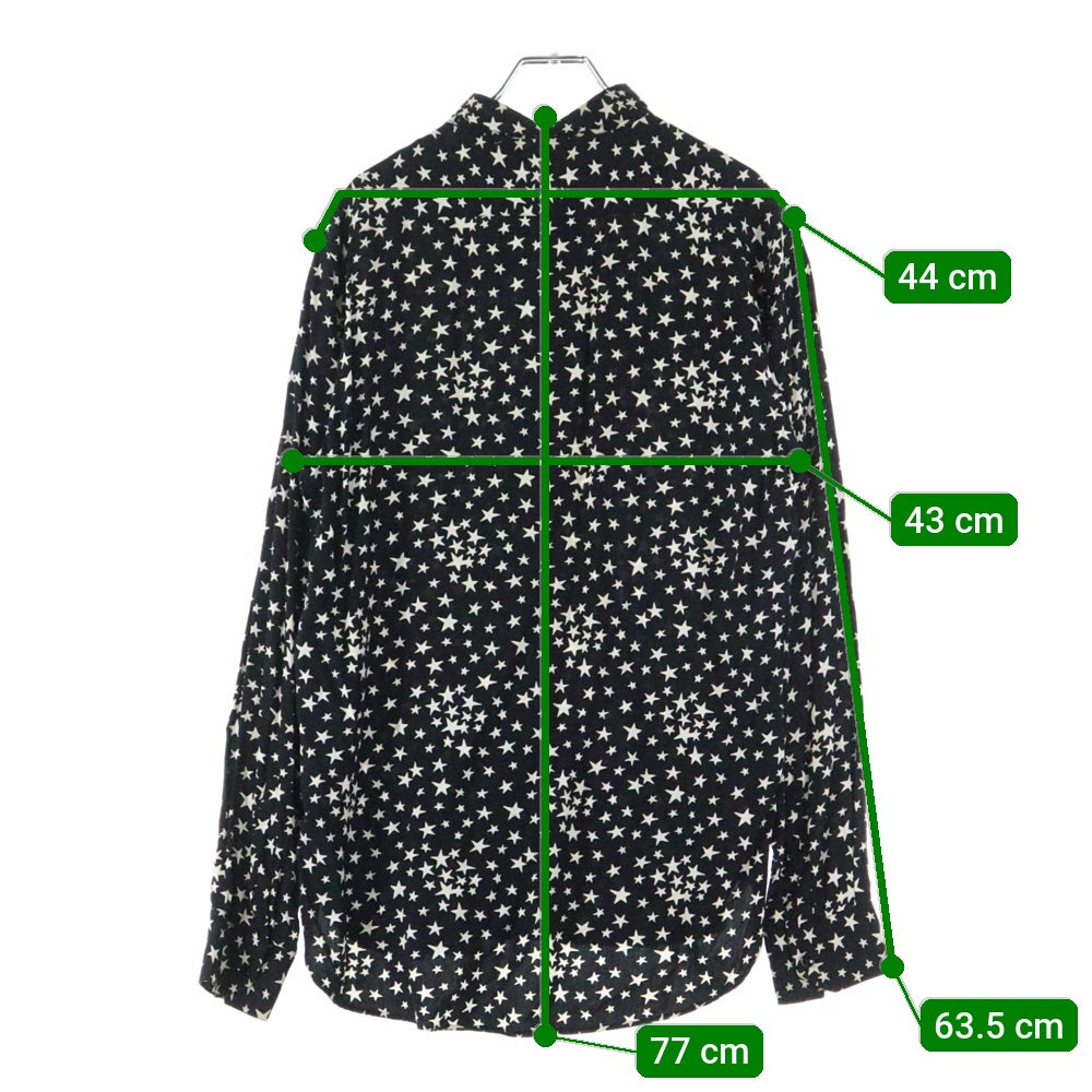SAINT LAURENT PARIS(サンローランパリ) 16AW スター総柄 長袖シャツ ブラック 376934 Y310P