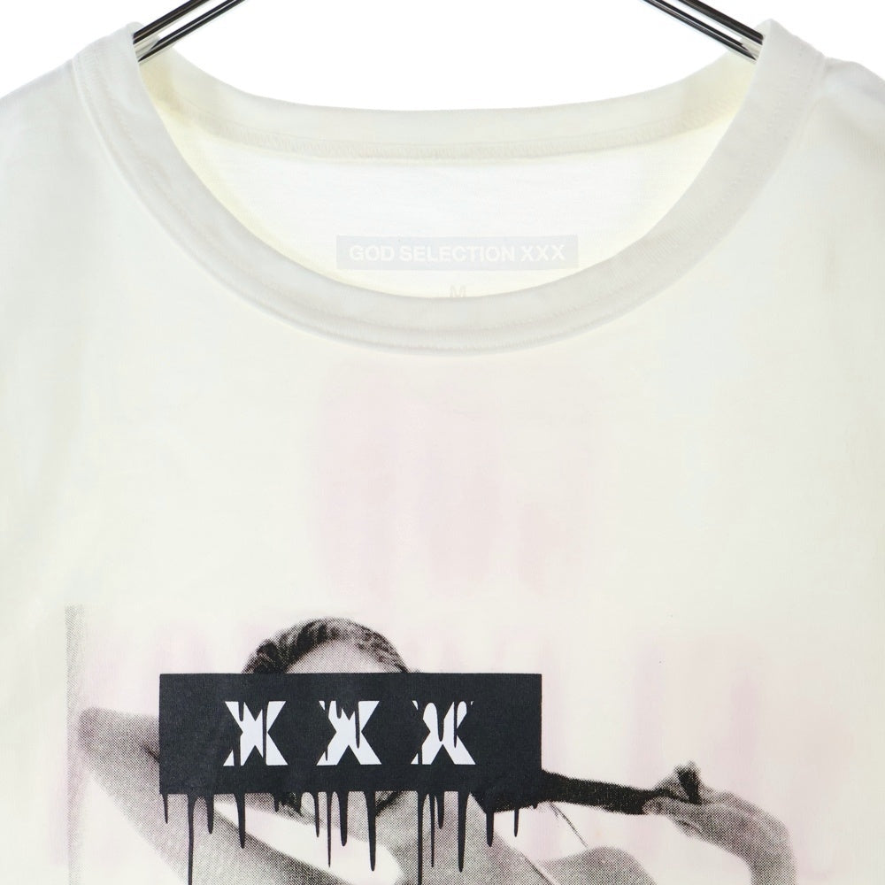 GOD SELECTION XXX(ゴッドセレクショントリプルエックス) ケイトモス プリント クルーネック 半袖Tシャツ ホワイト