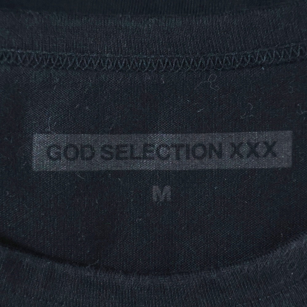 GOD SELECTION XXX(ゴッドセレクショントリプルエックス) フーディプリント クルーネック半袖Tシャツ GX-A18-1102-075 ブラック サイズM