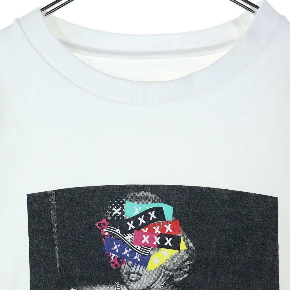 GOD SELECTION XXX(ゴッドセレクショントリプルエックス) マリリンモンロープリント ロングスリーブ長袖Tシャツ GX-A19-1201-207ホワイト サイズM