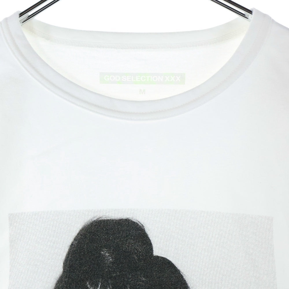 GOD SELECTION XXX(ゴッドセレクショントリプルエックス) 袖ローズプリント ロングスリーブ長袖Tシャツ GX-A18-1201-082 ホワイト サイズM
