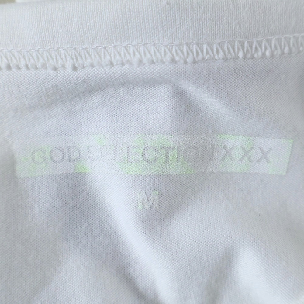 GOD SELECTION XXX(ゴッドセレクショントリプルエックス) 袖ローズプリント ロングスリーブ長袖Tシャツ GX-A18-1201-082 ホワイト サイズM