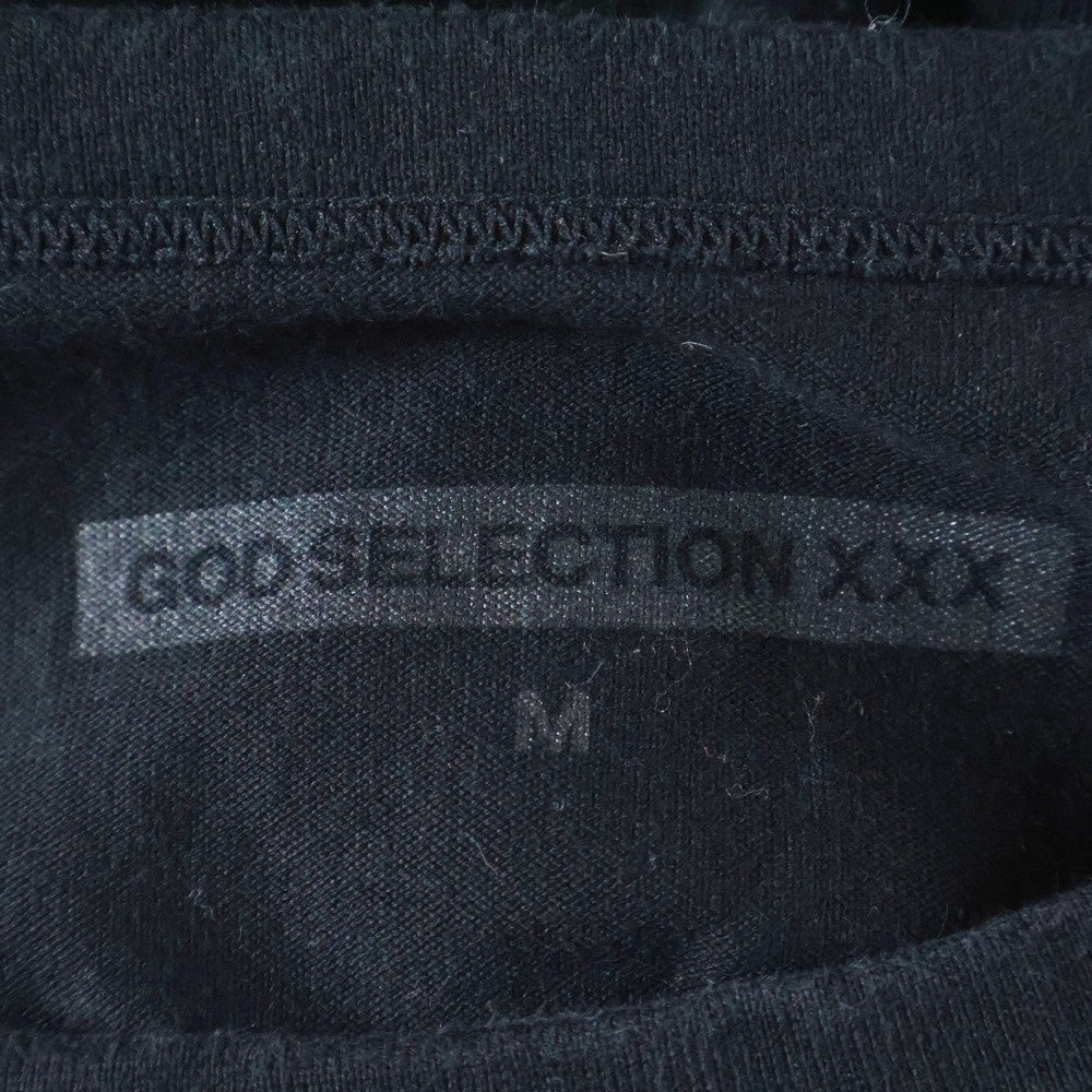 GOD SELECTION XXX(ゴッドセレクショントリプルエックス) トラビススコット プリント 袖ローズ ロングスリーブ長袖Tシャツ GX-A17-1201-057 ブラック サイズM