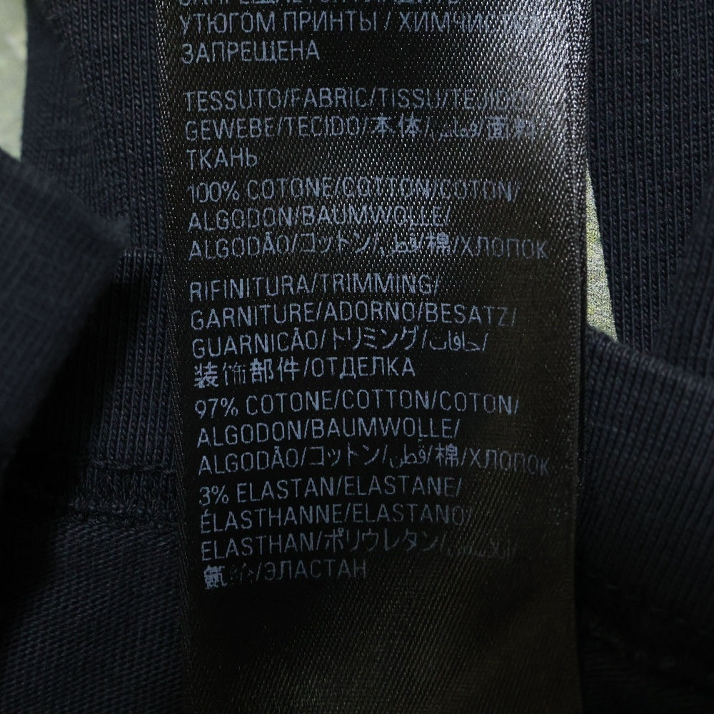 BALENCIAGA(バレンシアガ) 23SS TAPE TYPE MEDIUM FIT TEE 739784 TOVA9 デストロイ加工 テープロゴ ミディアムフィットTシャツ 半袖クルーネックカットソー ブラック