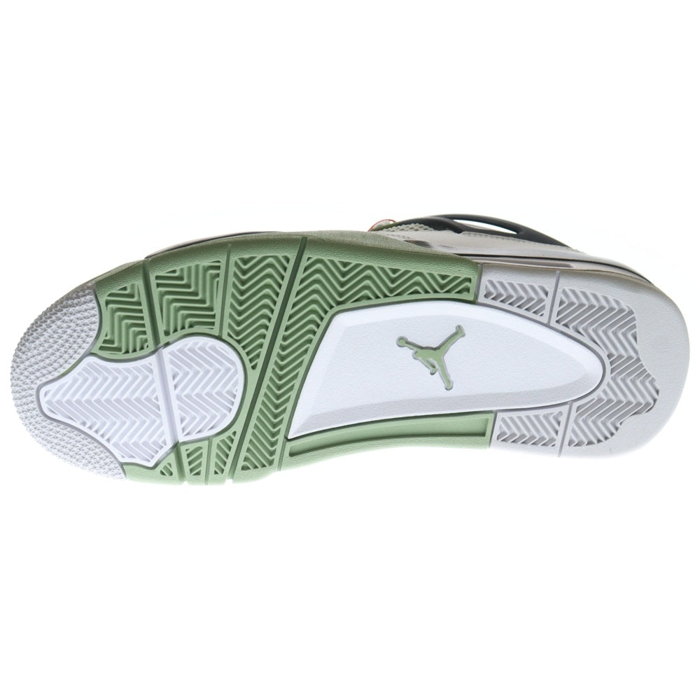 NIKE(ナイキ) WMNS Air Jordan 4 Oil Green AQ9129-103 エアジョーダン4 ミッドカットスニーカー シューズ ホワイト/グリーン US10.5/27.5cm