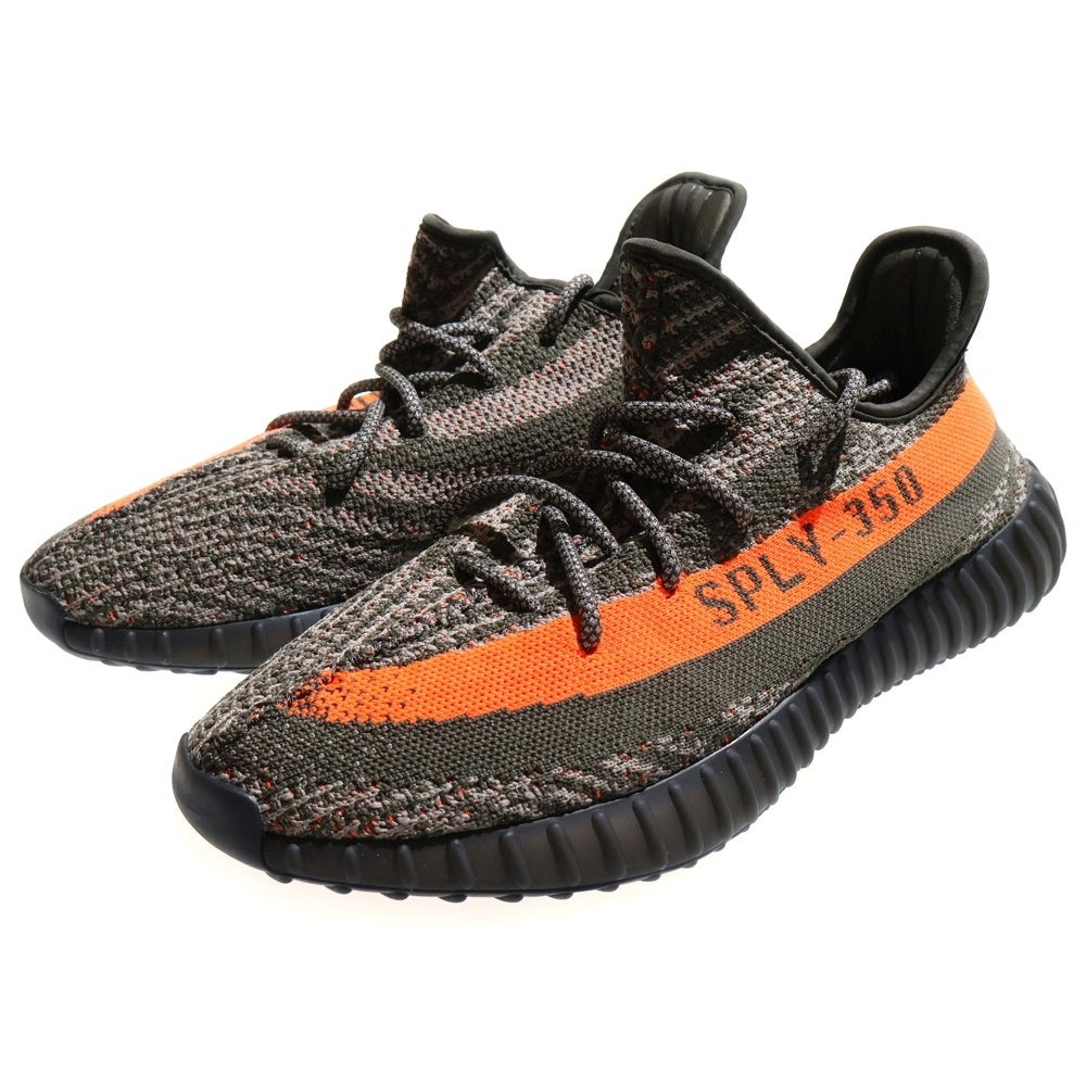adidas(アディダス) YEEZY BOOST 350 V2 CABON BELUGA HQ7045 イージーブースト 350 V2 カーボンベルガー ローカットスニーカー グレー/オレンジ US10.5/28.5cm