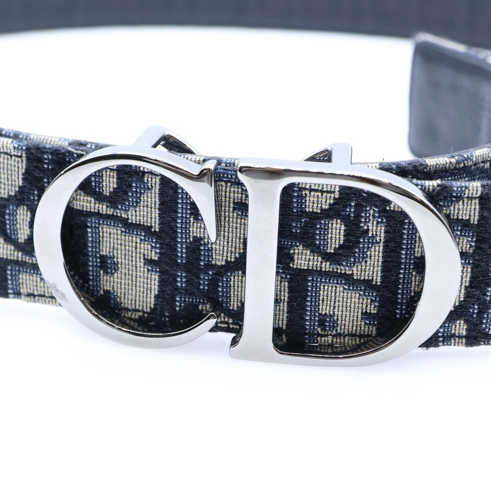 DIOR(ディオール) CDバックル オブリーク ジャガードレザーベルト ネイビー