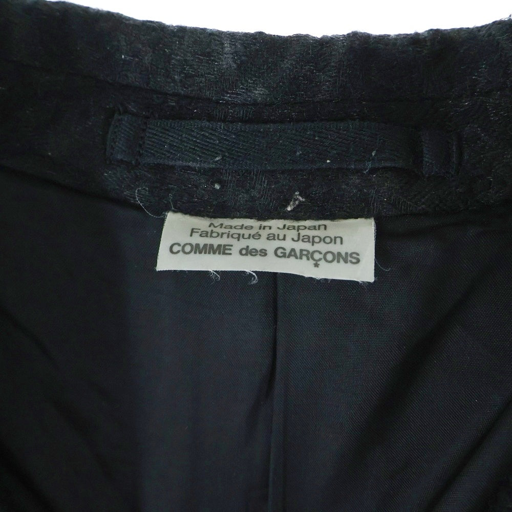 COMME des GARCONS HOMME PLUS(コムデギャルソンオムプリュス) 25SS ドッキングジャケット ペイズリー コーデュロイドレープ付き ブラック/マルチカラー PO-J045