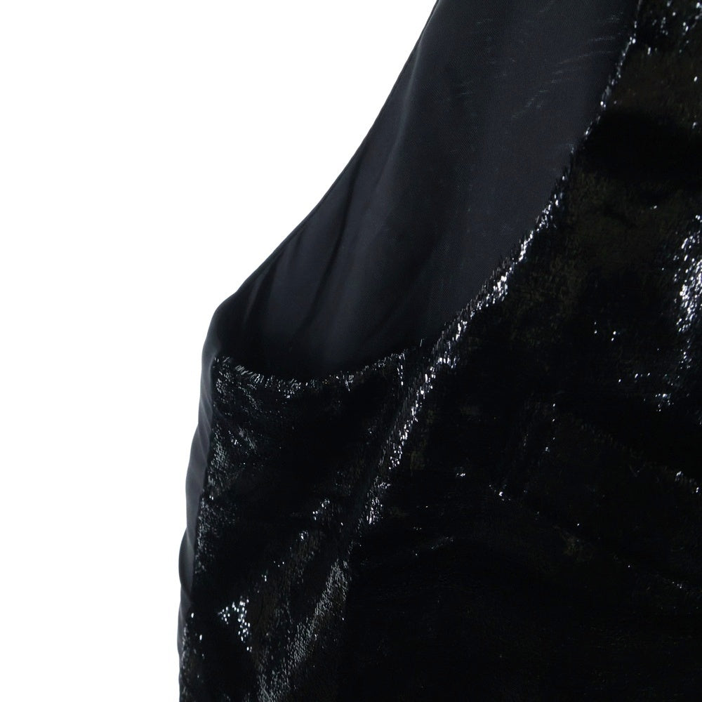 COMME des GARCONS HOMME PLUS(コムデギャルソンオムプリュス) 25SS コーティング ナイロン デザイン ドレープジャケット ブラック PO-V003