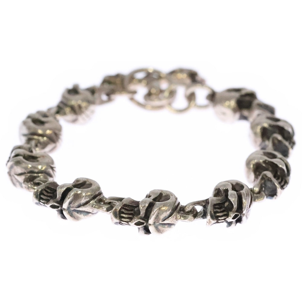 CRAZY PIG(クレイジーピッグ) GRIN SKULL BRACELET グリンスカル ブレスレット シルバー