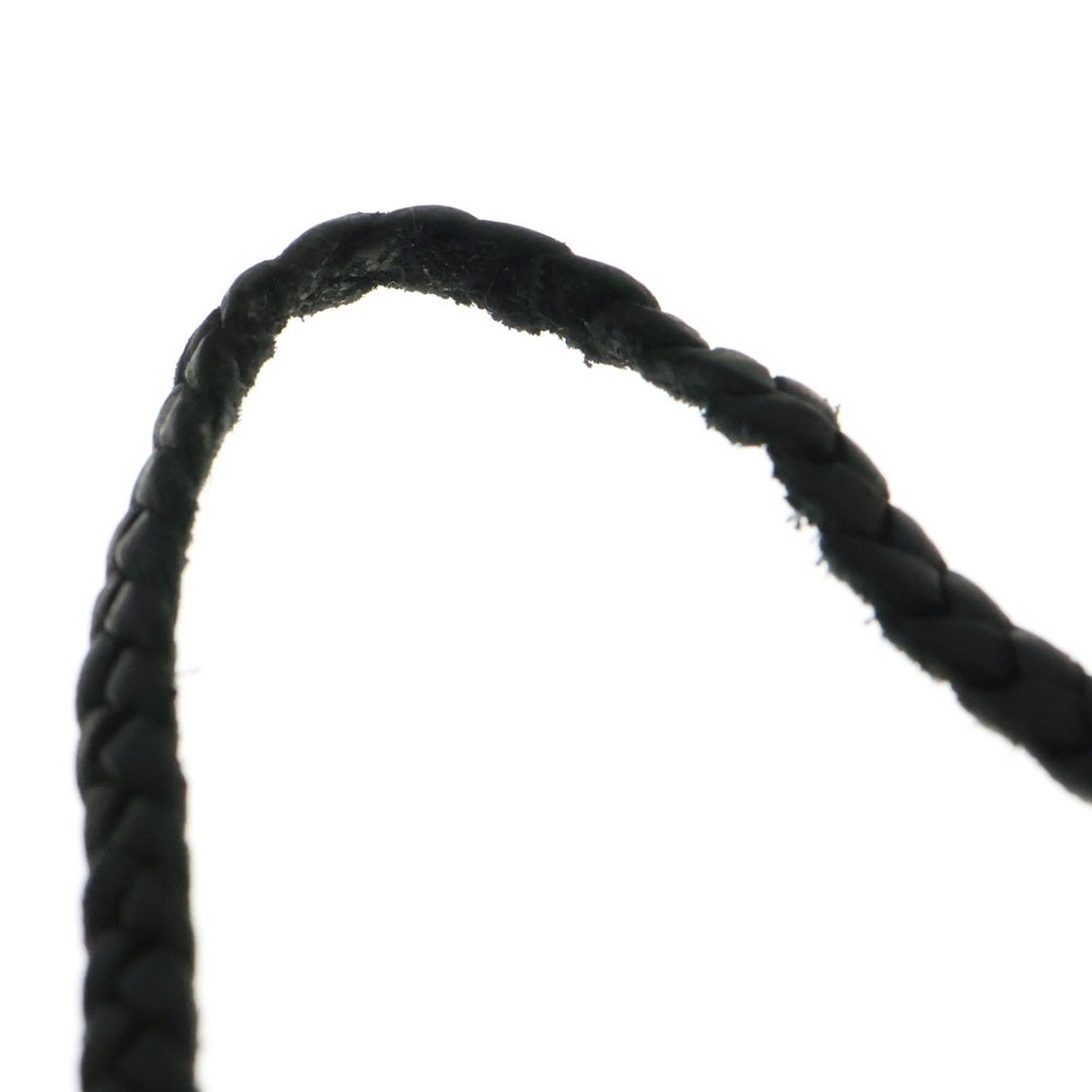 CHROME HEARTS(クロムハーツ) LEATHER BRAID SCROLL ネックレス レザーブレイドネックレス ブラック/シルバー BCA377